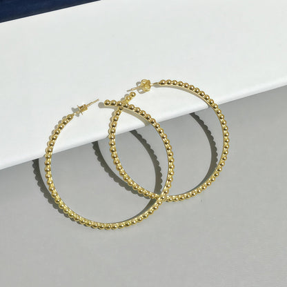 [LOXURA] SMOOTH BEAD STUD EARRINGS