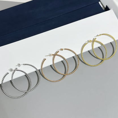 [LOXURA] SMOOTH BEAD STUD EARRINGS