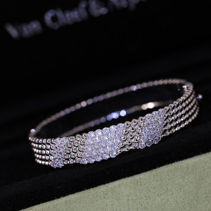 [LOXURA]  FIVE-ROW DIAMOND BRACELET