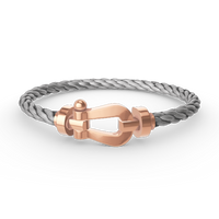 [LOXURA]FORCE LARGE HORSESHOE NO DIAMOND BRACELET ROSE GOLD