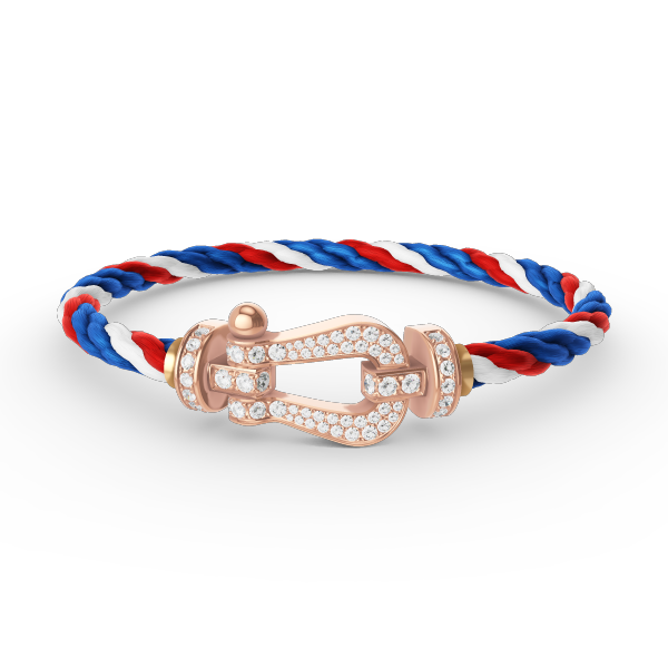[LOXURA]FORCE LARGE HORSESHOE FULL DIAMOND BRACELET ROSE GOLD