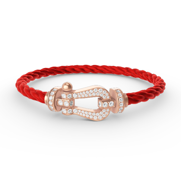 [LOXURA]FORCE LARGE HORSESHOE FULL DIAMOND BRACELET ROSE GOLD