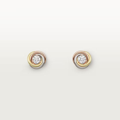 [LOXURA]TRINITY STUD DIAMOND EARRINGS