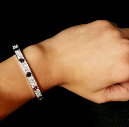 [LOXURA]LOVE BRACELET 6.1MM DIAMOND-PAVED CERAMIC