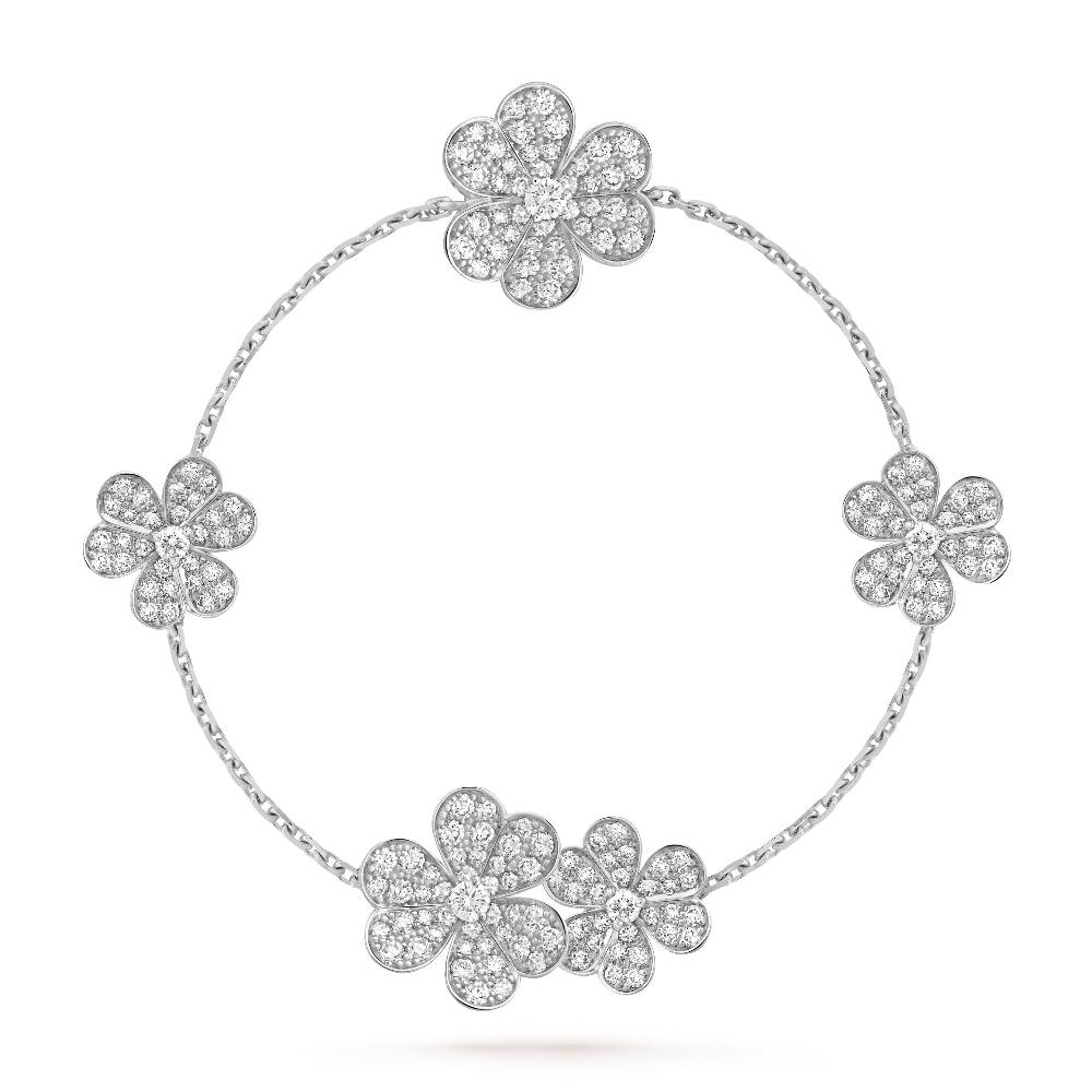 [LOXURA]FRIVOLE SILVER 5 FLOWERS BRACELET
