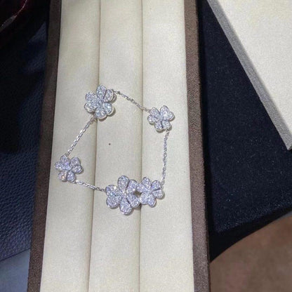 [LOXURA]FRIVOLE SILVER 5 FLOWERS BRACELET
