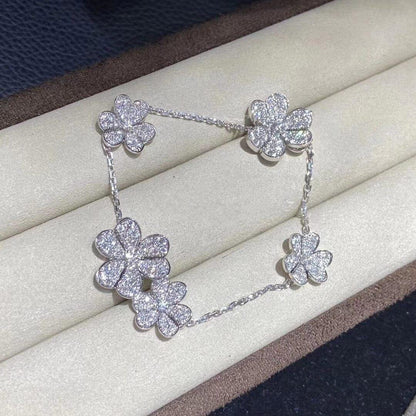 [LOXURA]FRIVOLE SILVER 5 FLOWERS BRACELET