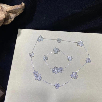 [LOXURA]FRIVOLE SILVER 5 FLOWERS BRACELET
