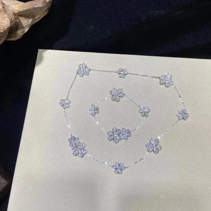[LOXURA]FRIVOLE SILVER 5 FLOWERS BRACELET