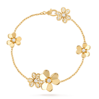 [LOXURA]FRIVOLE GOLD 5 FLOWERS BRACELET