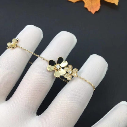 [LOXURA]FRIVOLE GOLD 5 FLOWERS BRACELET