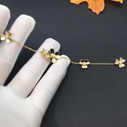 [LOXURA]FRIVOLE GOLD 5 FLOWERS BRACELET