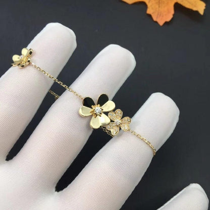 [LOXURA]FRIVOLE GOLD 5 FLOWERS BRACELET