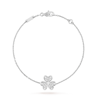 [LOXURA]FRIVOLE SILVER FLOWER DIAMOND BRACELET