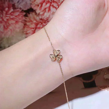 [LOXURA]FRIVOLE GOLD FLOWER DIAMOND BRACELET