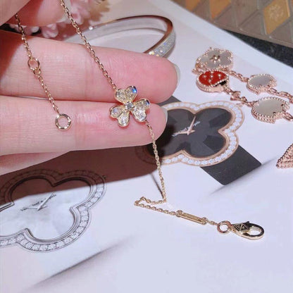 [LOXURA]FRIVOLE GOLD FLOWER DIAMOND BRACELET