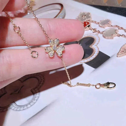 [LOXURA]FRIVOLE GOLD FLOWER DIAMOND BRACELET