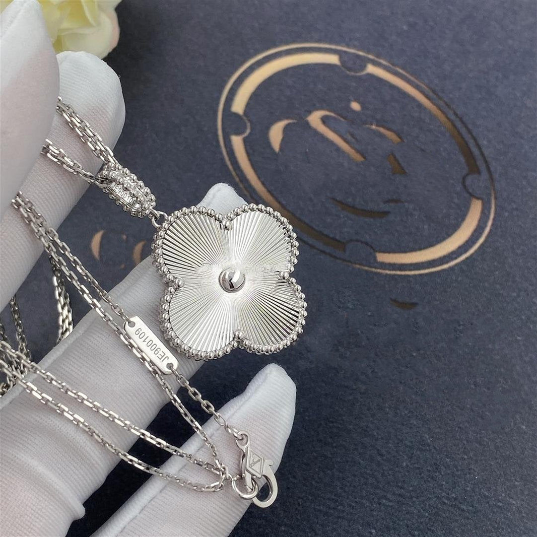 [LOXURA]CLOVER 25MM SILVER BIG CLOVER NECKLACE