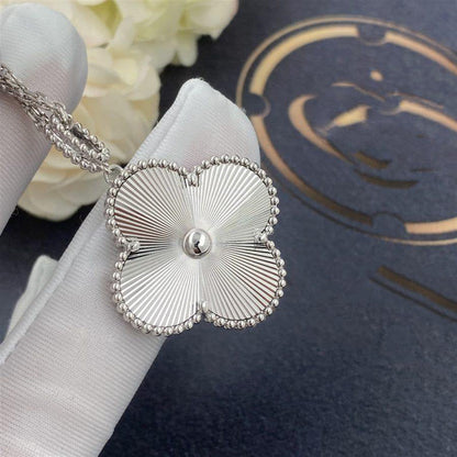 [LOXURA]CLOVER 25MM SILVER BIG CLOVER NECKLACE