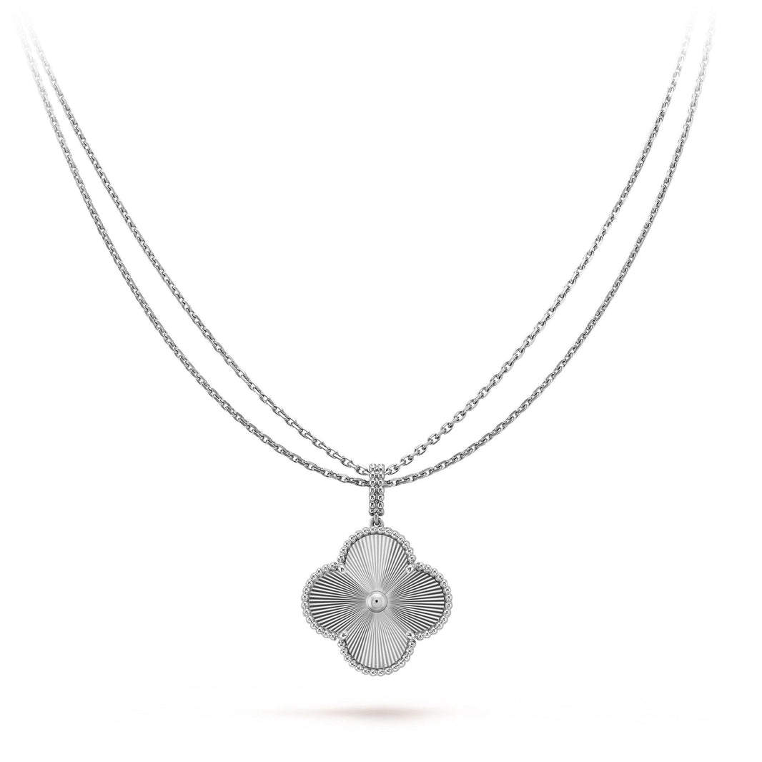 [LOXURA]CLOVER 25MM SILVER BIG CLOVER NECKLACE