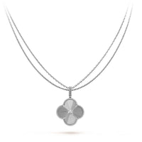 [LOXURA]CLOVER 25MM SILVER BIG CLOVER NECKLACE