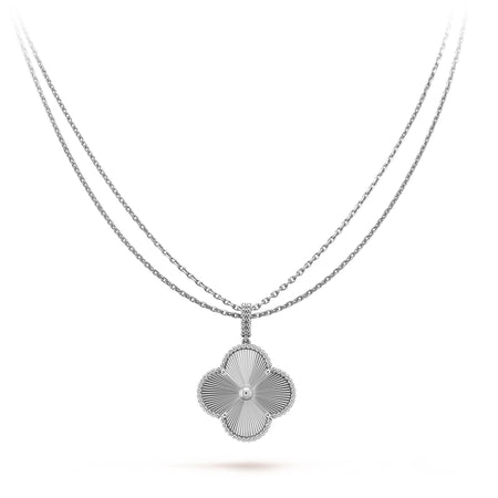 [LOXURA]CLOVER 25MM SILVER BIG CLOVER NECKLACE