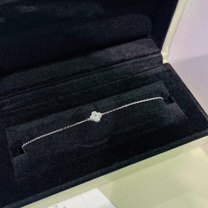 [LOXURA]CLOVER  SINGLE FLOWER BRACELET SILVER