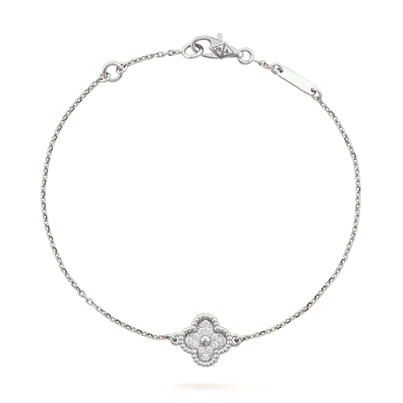 [LOXURA]CLOVER  SINGLE FLOWER BRACELET SILVER