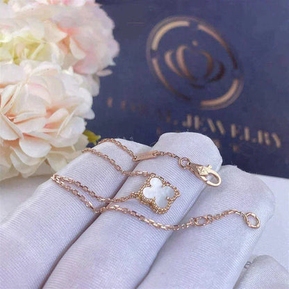 [LOXURA]CLOVER WHITE MOP SINGLE FLOWER BRACELET