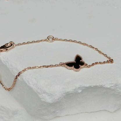 [LOXURA]BUTTERFLY ONYX  BUTTERFLY BRACELET