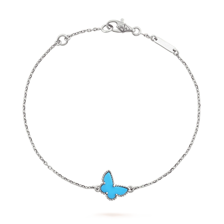 [LOXURA]BUTTERFLY TURQUOISE BUTTERFLY BRACELET SILVER
