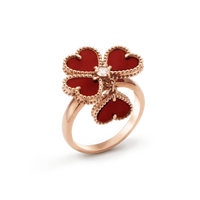 [LOXURA]SWEET CLOVER CARNELIAN RING