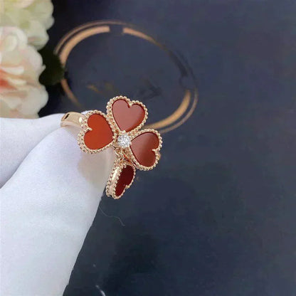 [LOXURA]SWEET CLOVER CARNELIAN RING
