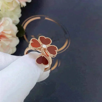 [LOXURA]SWEET CLOVER CARNELIAN RING