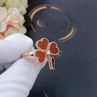 [LOXURA]SWEET CLOVER CARNELIAN RING