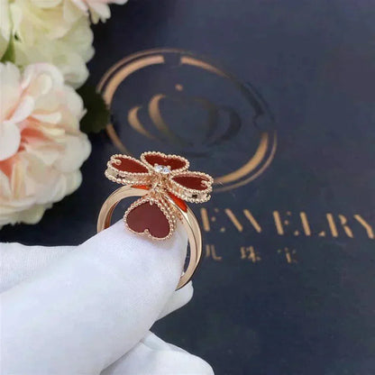 [LOXURA]SWEET CLOVER CARNELIAN RING