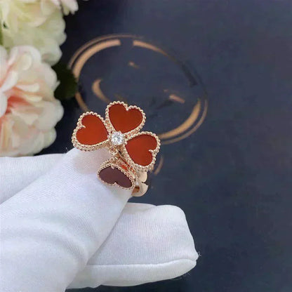 [LOXURA]SWEET CLOVER CARNELIAN RING