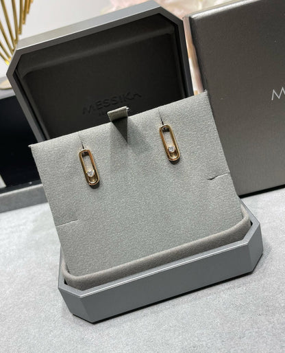 [LOXURA]MOVE UNO SMALL 1 DIAMOND EARRINGS