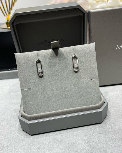 [LOXURA]MOVE UNO SMALL 1 DIAMOND EARRINGS