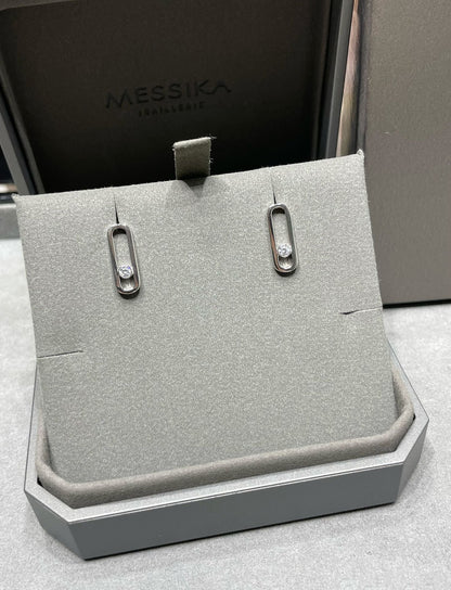 [LOXURA]MOVE UNO SMALL 1 DIAMOND EARRINGS