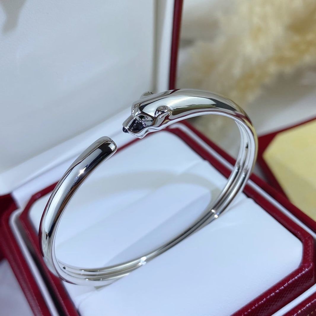 [LOXURA]PANTHERE SILVER OPEN BRACELET