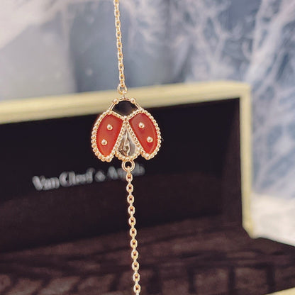 [LOXURA]LUCKY SPRING 1 MOTIF PINK GOLD BRACELET