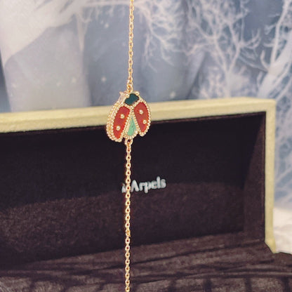[LOXURA]LUCKY SPRING 1 MOTIF PINK GOLD BRACELET