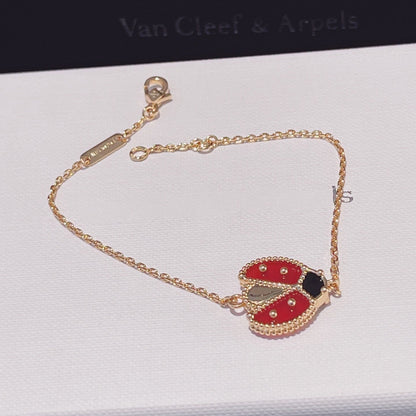 [LOXURA]LUCKY SPRING 1 MOTIF PINK GOLD BRACELET