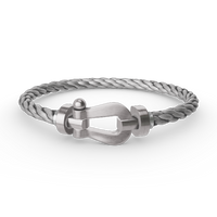 [LOXURA]FORCE LARGE HORSESHOE NO DIAMOND BRACELET SILVER