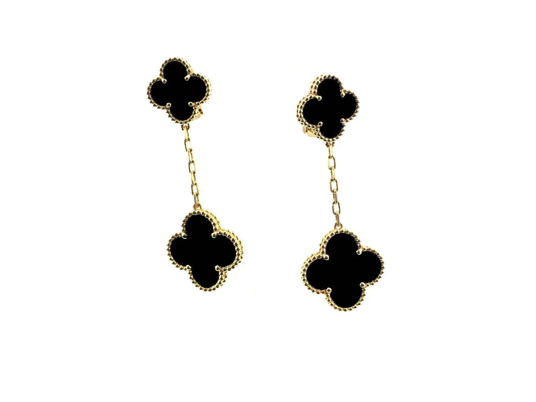 [LOXURA]CLOVER 2 MOTIFS  EARRINGS (MULTIPLE CHOICESC