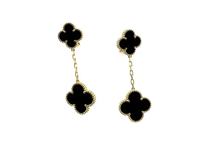 [LOXURA]CLOVER 2 MOTIFS  EARRINGS (MULTIPLE CHOICESC